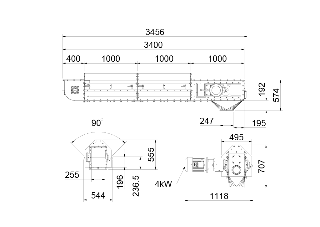 Chain conveyor for pit SR80