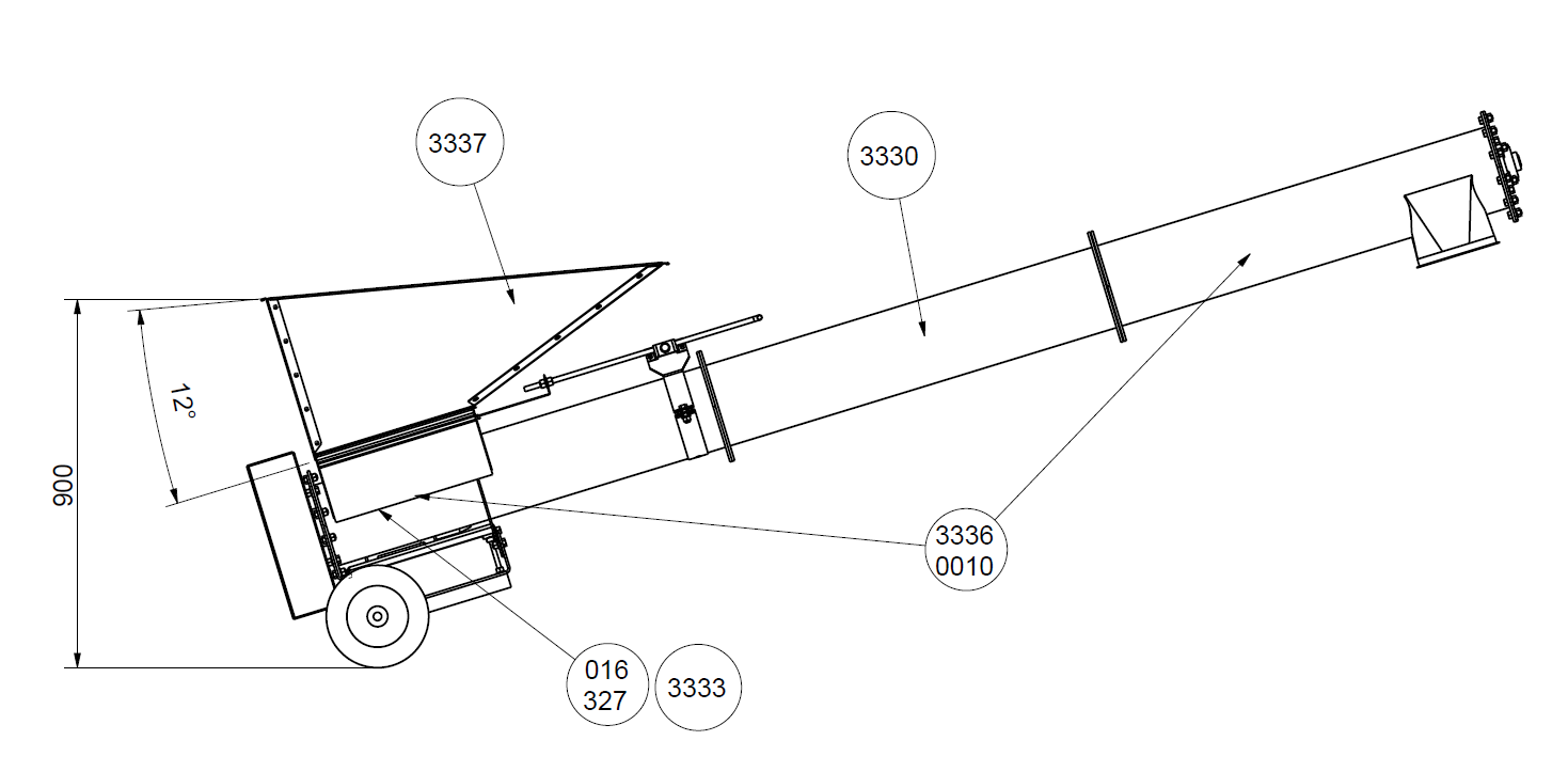 Getreidekanonen SS205 mit flanschverbindung und motor