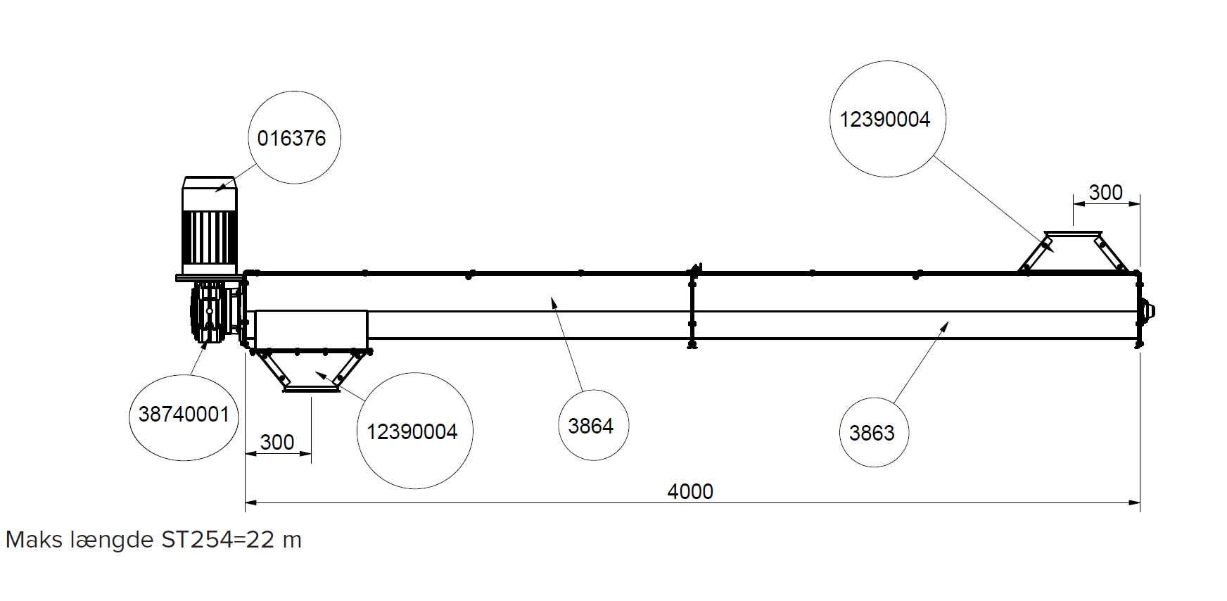 Trough auger ST254