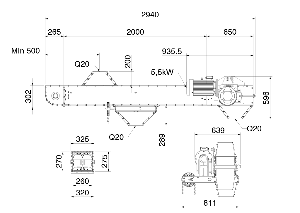 Chain conveyor SR40