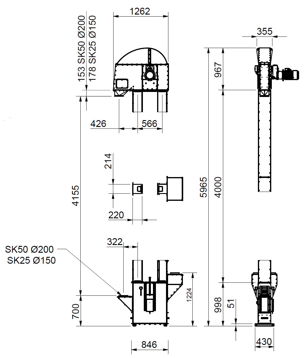 Bucket elevators SK25-50