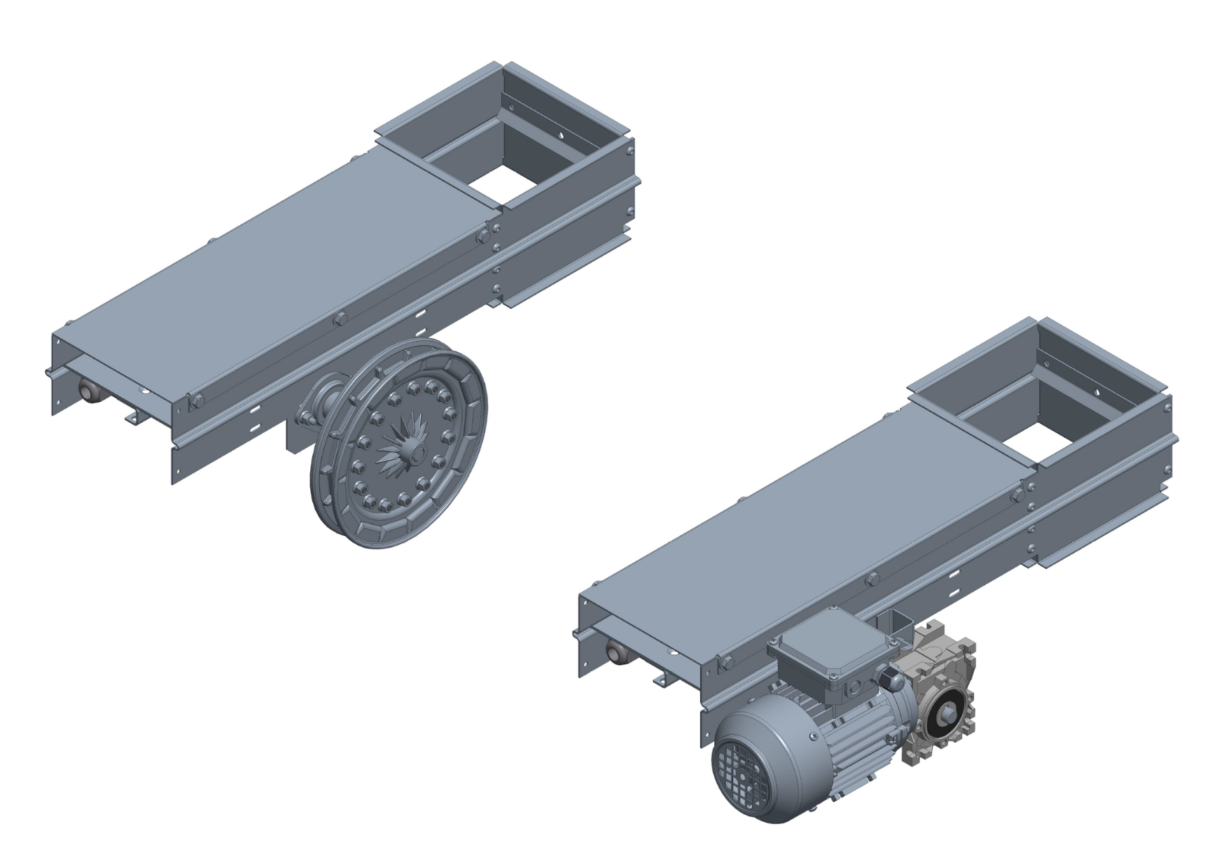 Square tube slides